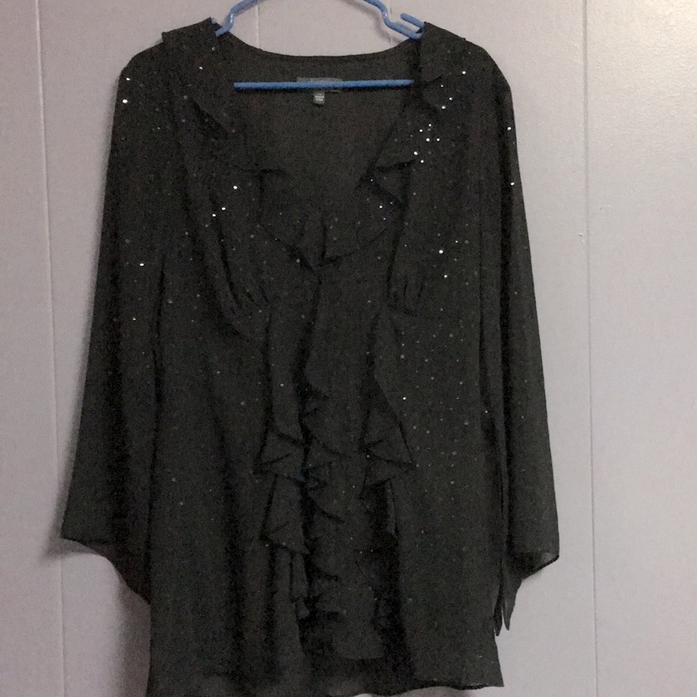 Dress Barn Women’s Blouse Size 14 Dressy Sequins